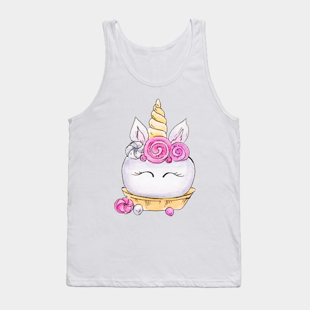 Unicorn-icecream Tank Top by Derevnina_Art